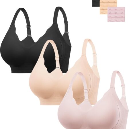 Jelly (flexible-support) wire-free bra (3-pack)