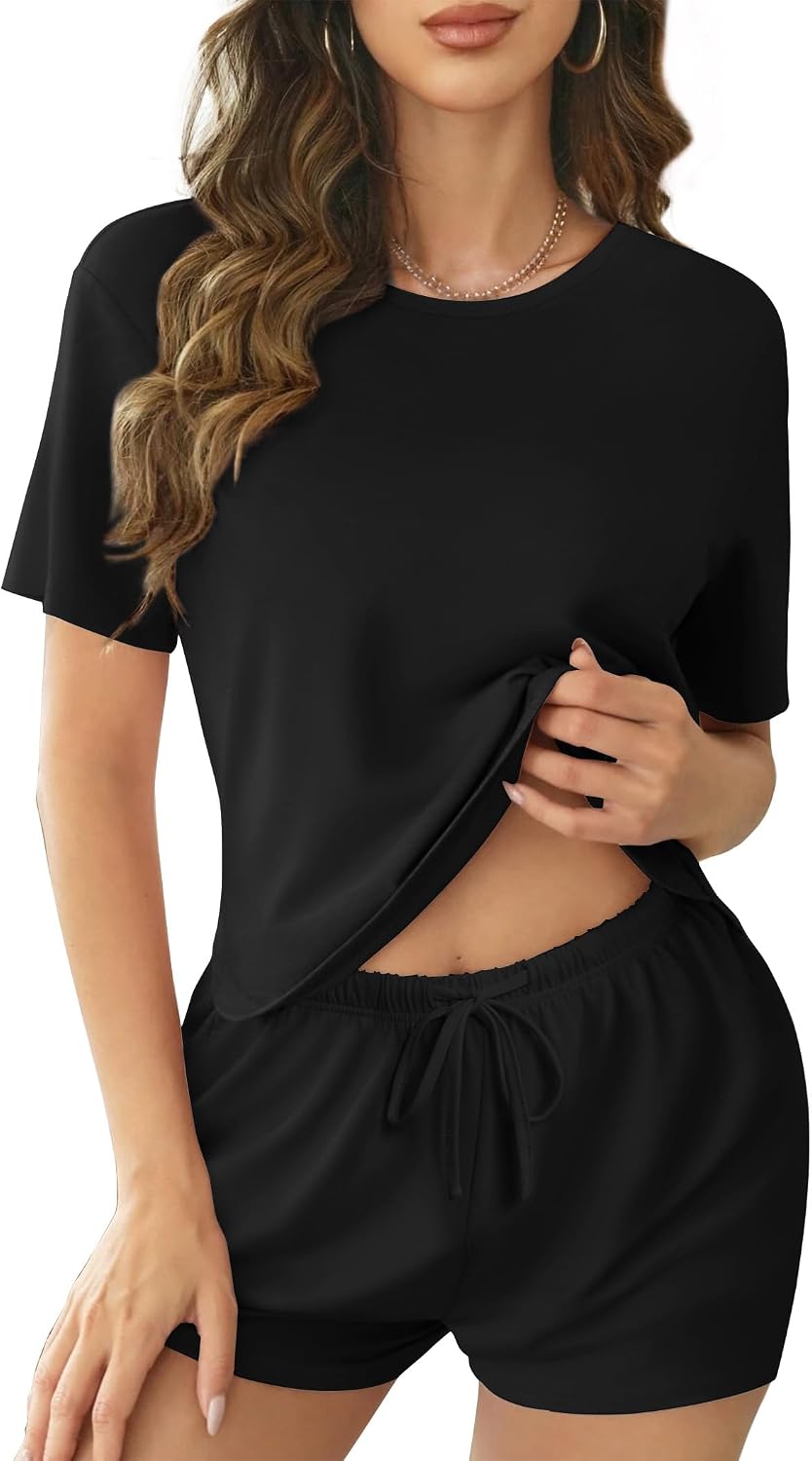 Cotton Short-Sleeve Pajama Set (with Shorts)