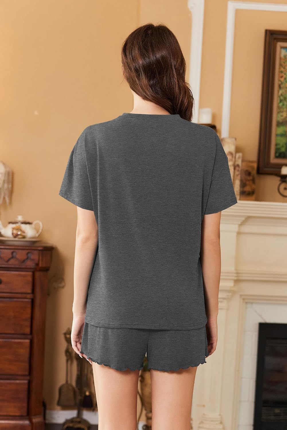 Two-Piece Short-Sleeve Pajama Set - Image 2