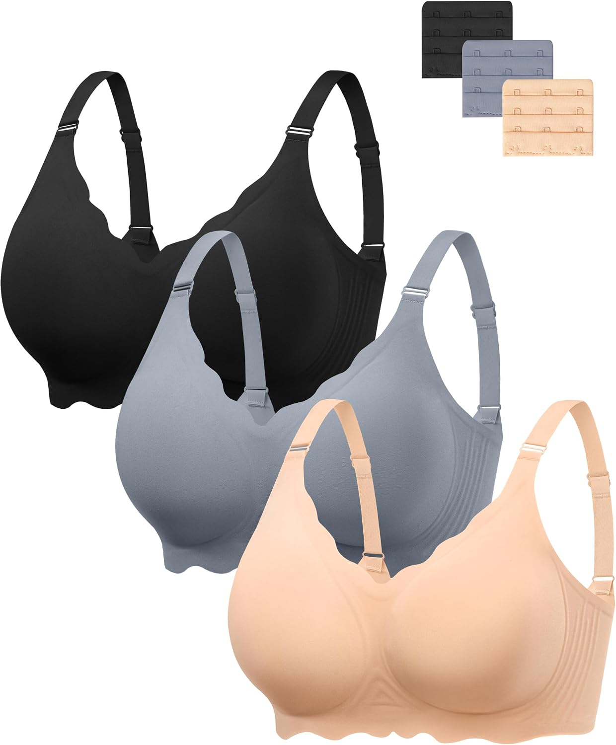 Jelly (flexible-support) V-neck, wire-free bra
