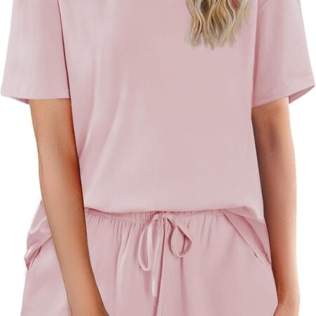 Cotton Short-Sleeve Pajama Set (with Shorts)