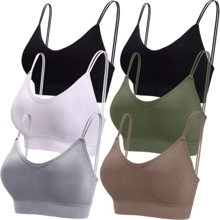 Seamless, padded V-neck bra (6-pack)